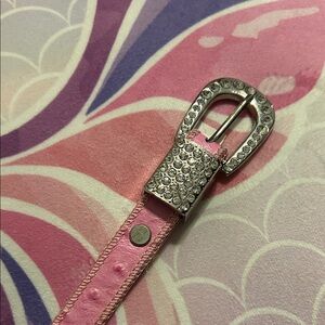 Pink Rhinestone Buckle Belt